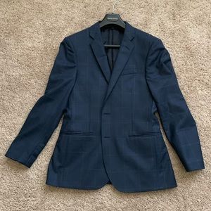 J Crew New Navy Wool Ludlow Plaid Blazer